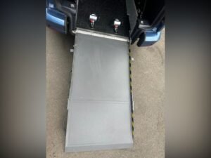 MyMobility Vehicles - WAV - VW Caddy - AV68 SYC - Ramp Extended Overhead View